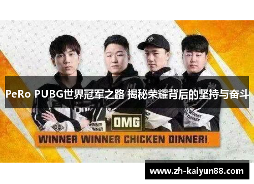 PeRo PUBG世界冠军之路 揭秘荣耀背后的坚持与奋斗 PeRo PUBG世界冠军之路 揭秘荣耀背后的坚持与奋斗